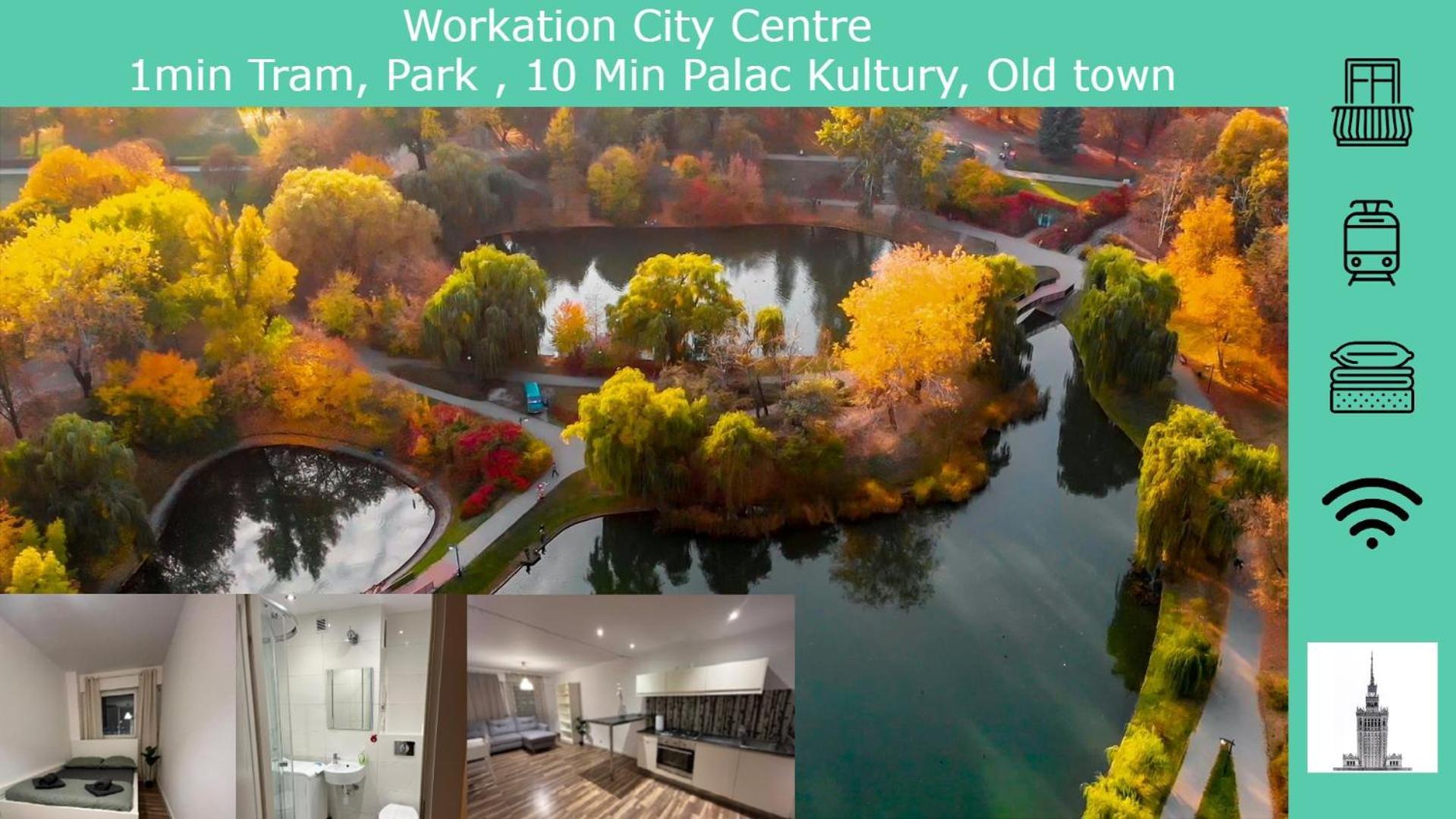 Butas Workation, Centre, 4-5 Persons 3-4 Nights Offer, Nature Park Metro 1min , 15 Min Palac Kultury, Balcony, Quiet, Easy Parking Chroniony